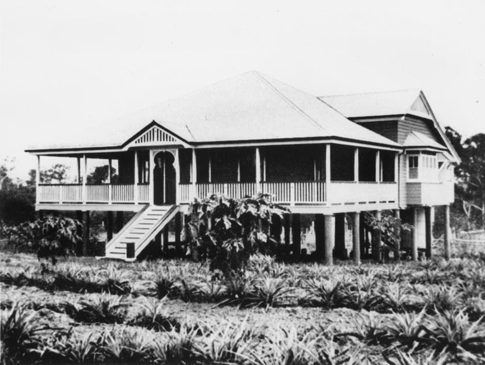 High-set timber Queenslander with a verandah and front stair in Wynnum, Brisbane